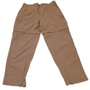 Ex Officio Khaki Hiking Convertible Pants/Shorts Men's Large with Cargo Pockets